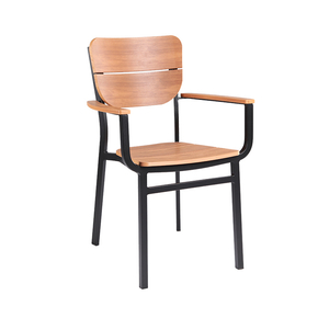 Plastic Wood Chair Outdoor Garden Restaurant Furniture【PWC-20047 PW Arm】 
