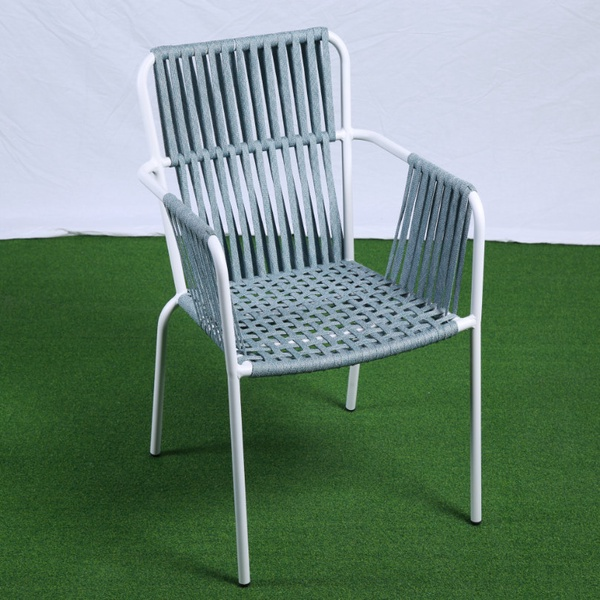 Modern Aluminium Cafe Bistro Restaurant Dinning Woven Chair【I can-20130】