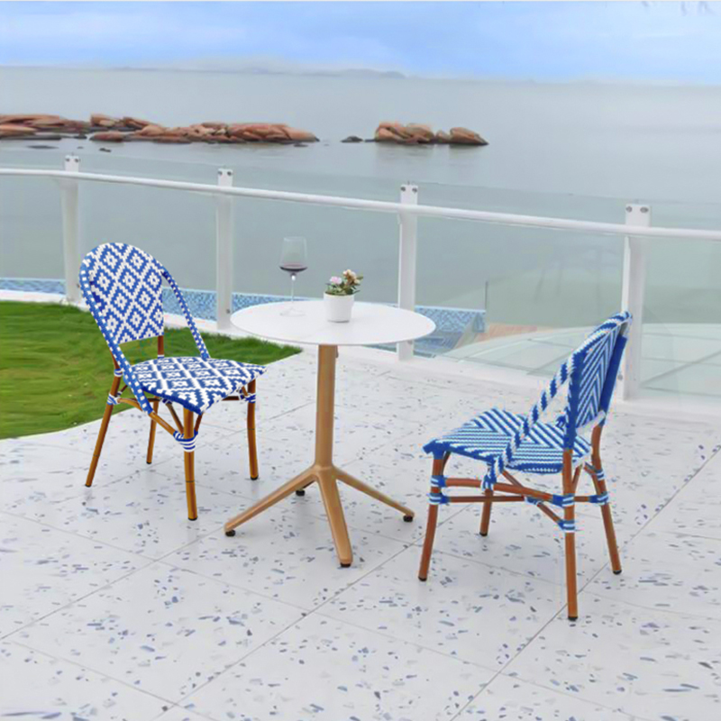 Oem Bar Blue Rattan Chair