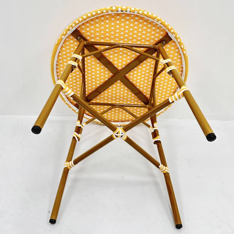 Customize Counter Yellow Rattan Chair